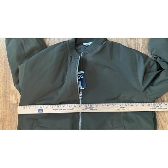 DSG  Long Bomber Rain Repellent Jacket Womens L Olive Green NEW NWT - Picture 8 of 8
